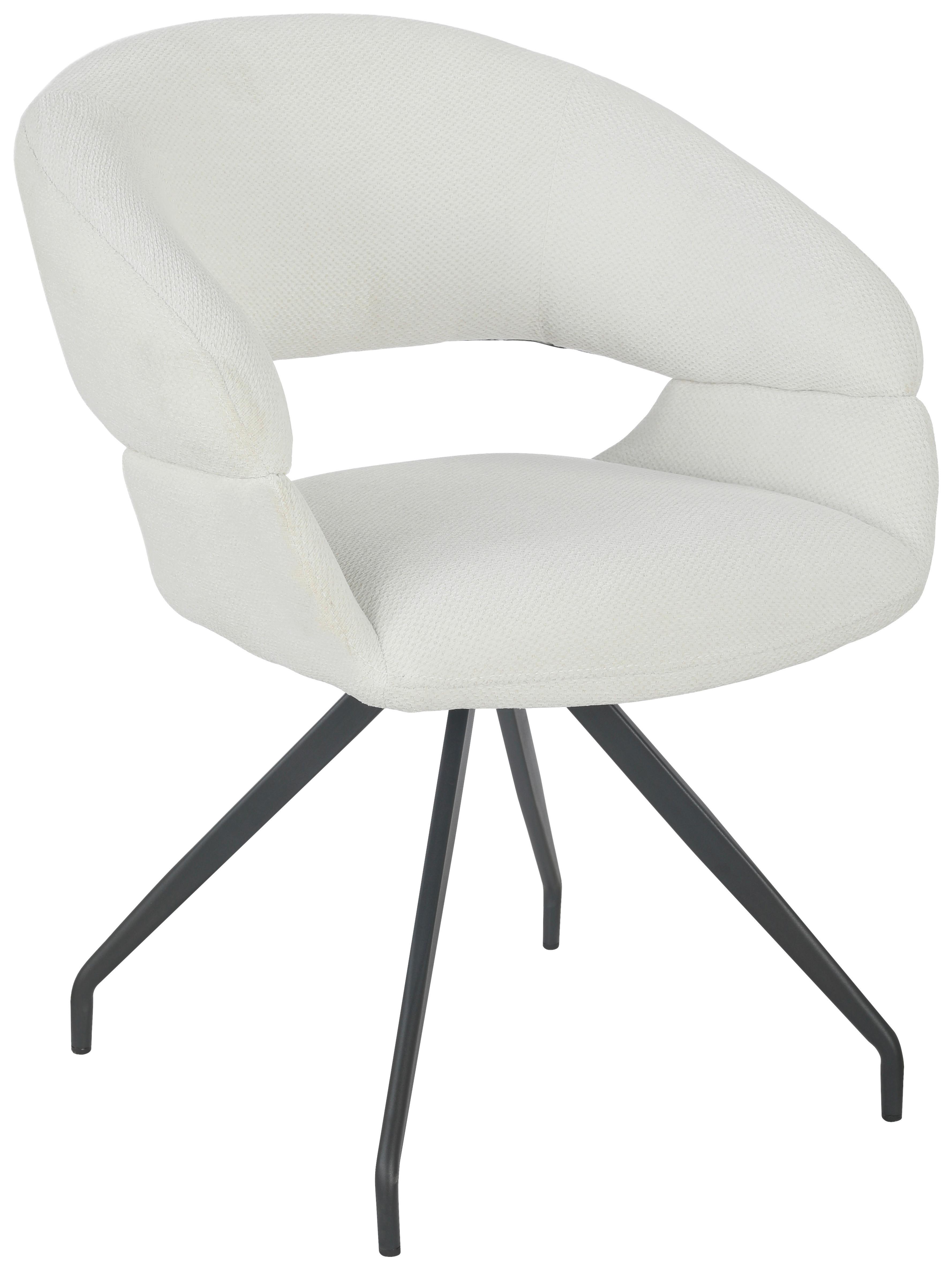 Scaun ROYAL - bej/alb, Design, metal/textil (62/63,5/85,5cm) - Premium Living