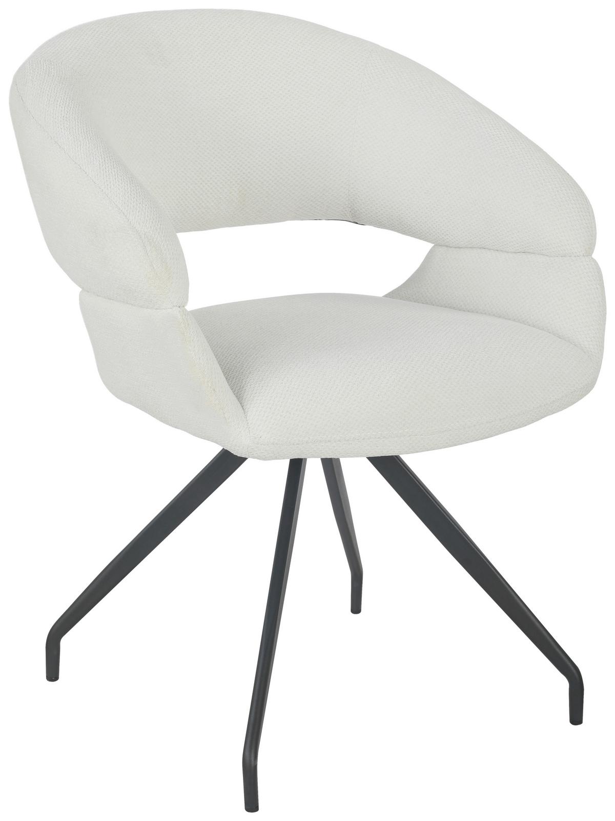 Scaun ROYAL - bej/alb, Design, metal/textil (62/63,5/85,5cm) - Premium Living