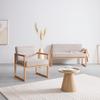 FÅTÖLJ MALMÖ - ljusgrå/naturfärgad, Modern, trä/textil (65/75/69cm) - Mömax