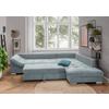CANAPÉ D'ANGLE ALVITO - bleu clair/pétrole, Design, textile/bois (298/202cm) - P & B