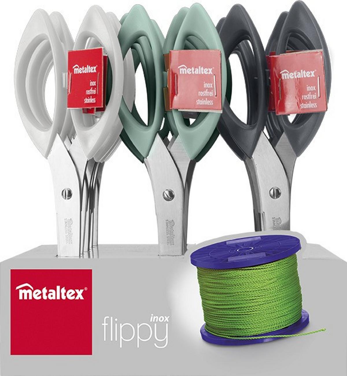 Olló Flippy - Basics, műanyag/fém (7/21/2cm) - Metaltex