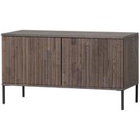 Lowboard Gravure Braun B: 100cm - Schwarz/Braun, Design, Holz/Metall (100/56/44cm) - Livetastic