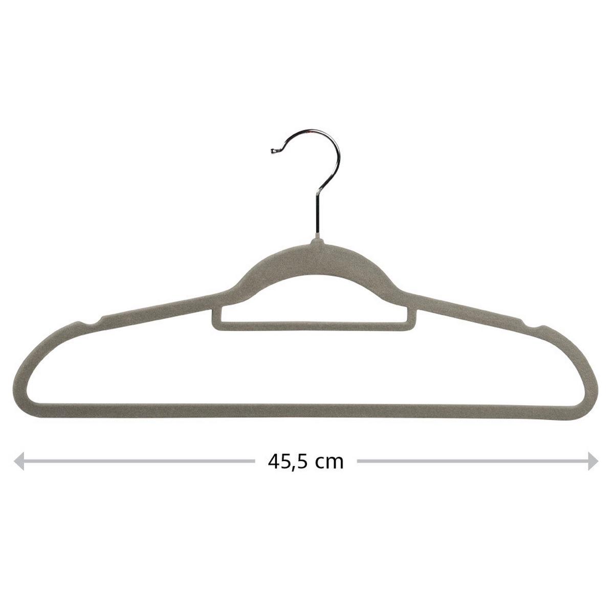 WIESZAK NA UBRANIA 16644 - szary, Basics, tworzywo sztuczne (45.5/23/3.6cm) - Kesper