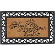 Preș Hearts - maro, Romantik / Landhaus, plastic/textil (40/60cm) - Modern Living Preș Hearts - maro, Romantik / Landhaus, plastic/textil (40/60cm) - Modern Living