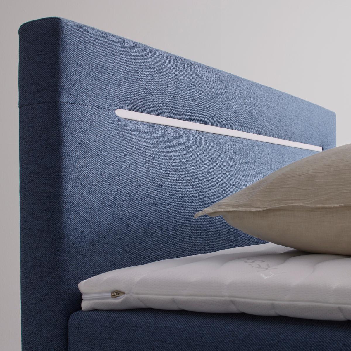 Boxbett Jerry in Blau ca. 120x200cm - Schwarz/Dunkelblau, KONVENTIONELL, Textil (120/200cm) - Mömax