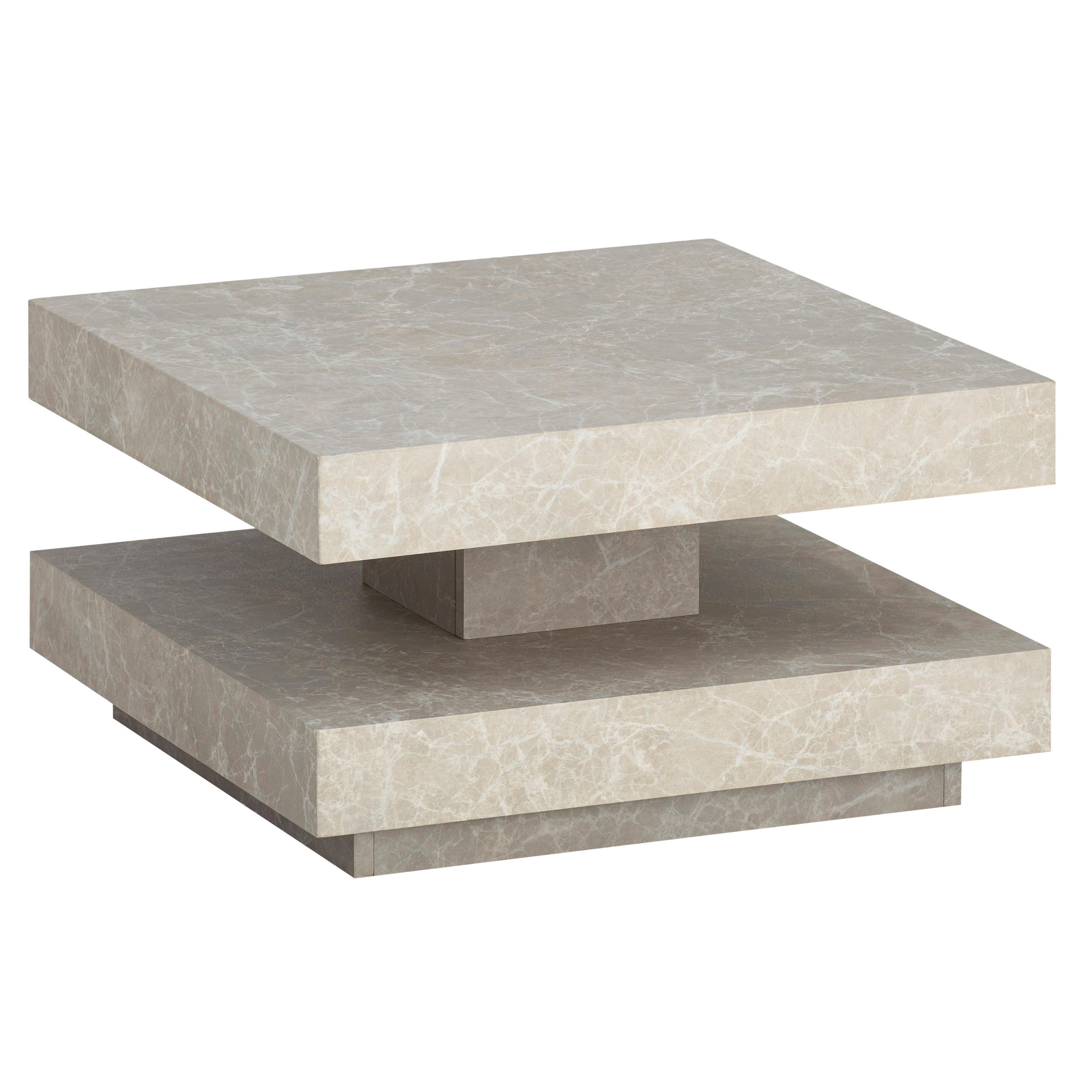 Couchtisch Sandfarben ca. 60x60x34 cm - Sandfarben, Design, Holzwerkstoff (60/60/34cm) - Livetastic