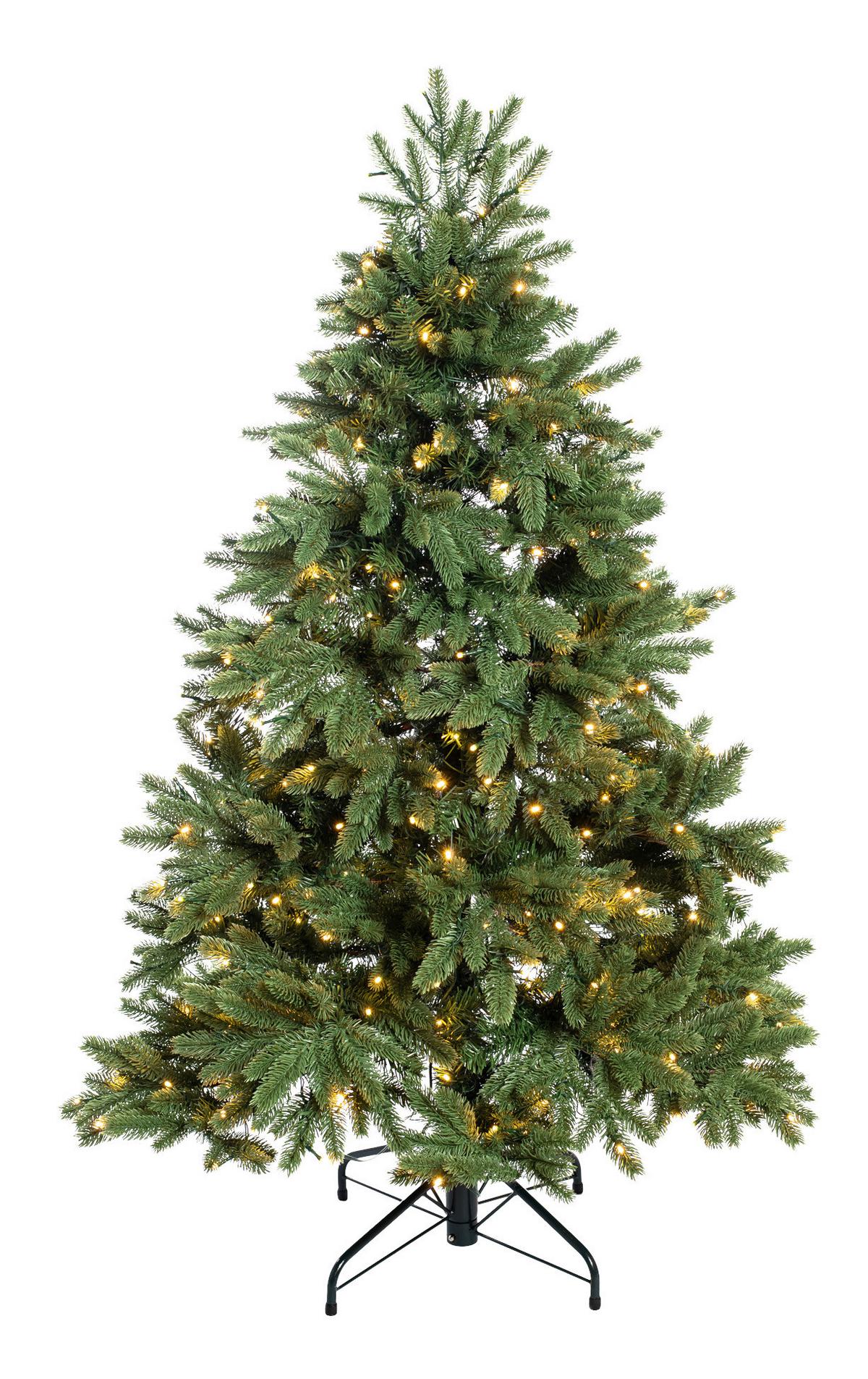 Weihnachtsbaum Roswell Grün H: ca. 150cm - Grün, Basics, Kunststoff (101/150/101cm)