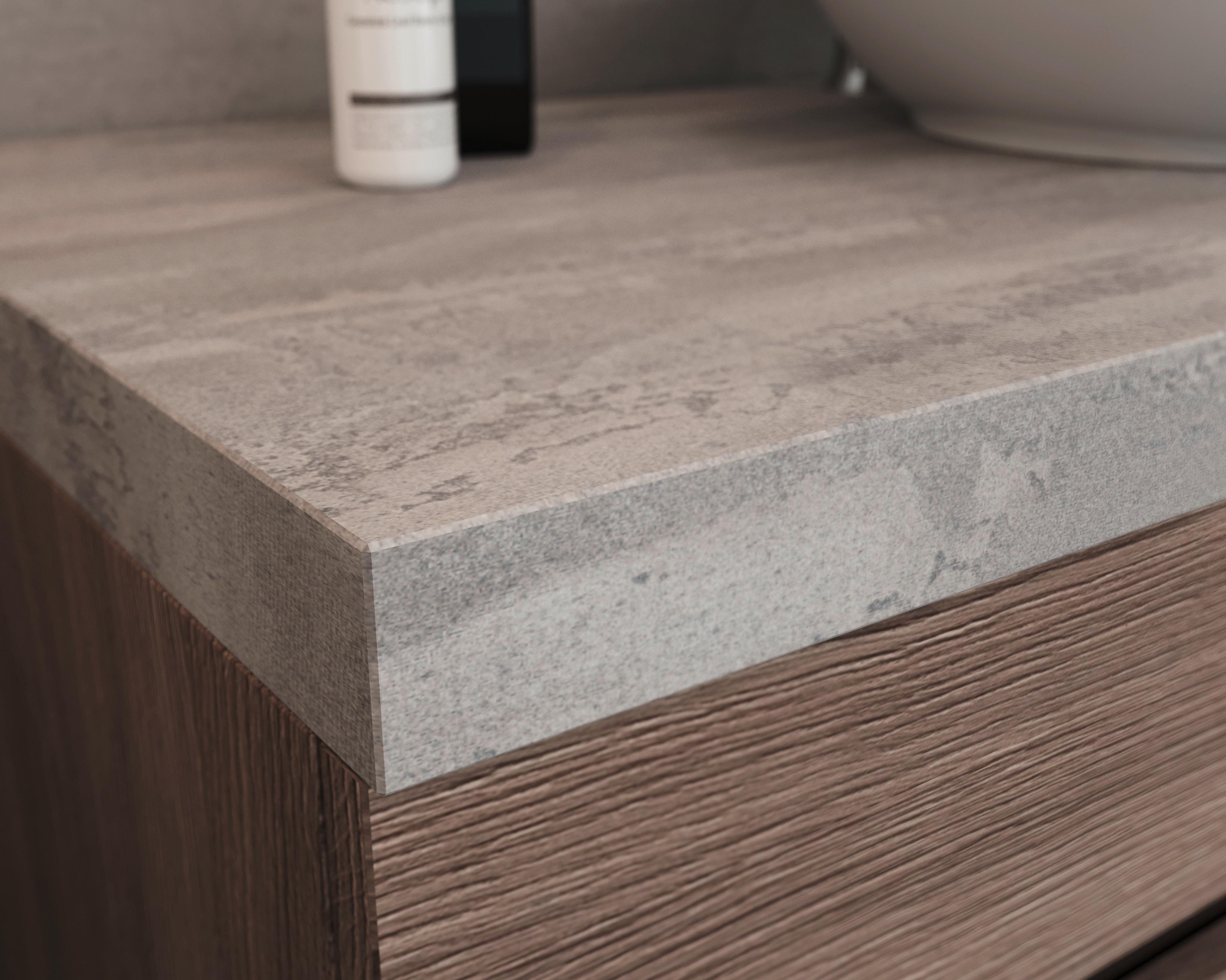 Mobilier de baie Bogota - alb/stejar San Remo, Basics, material pe bază de lemn (101/135/46cm)