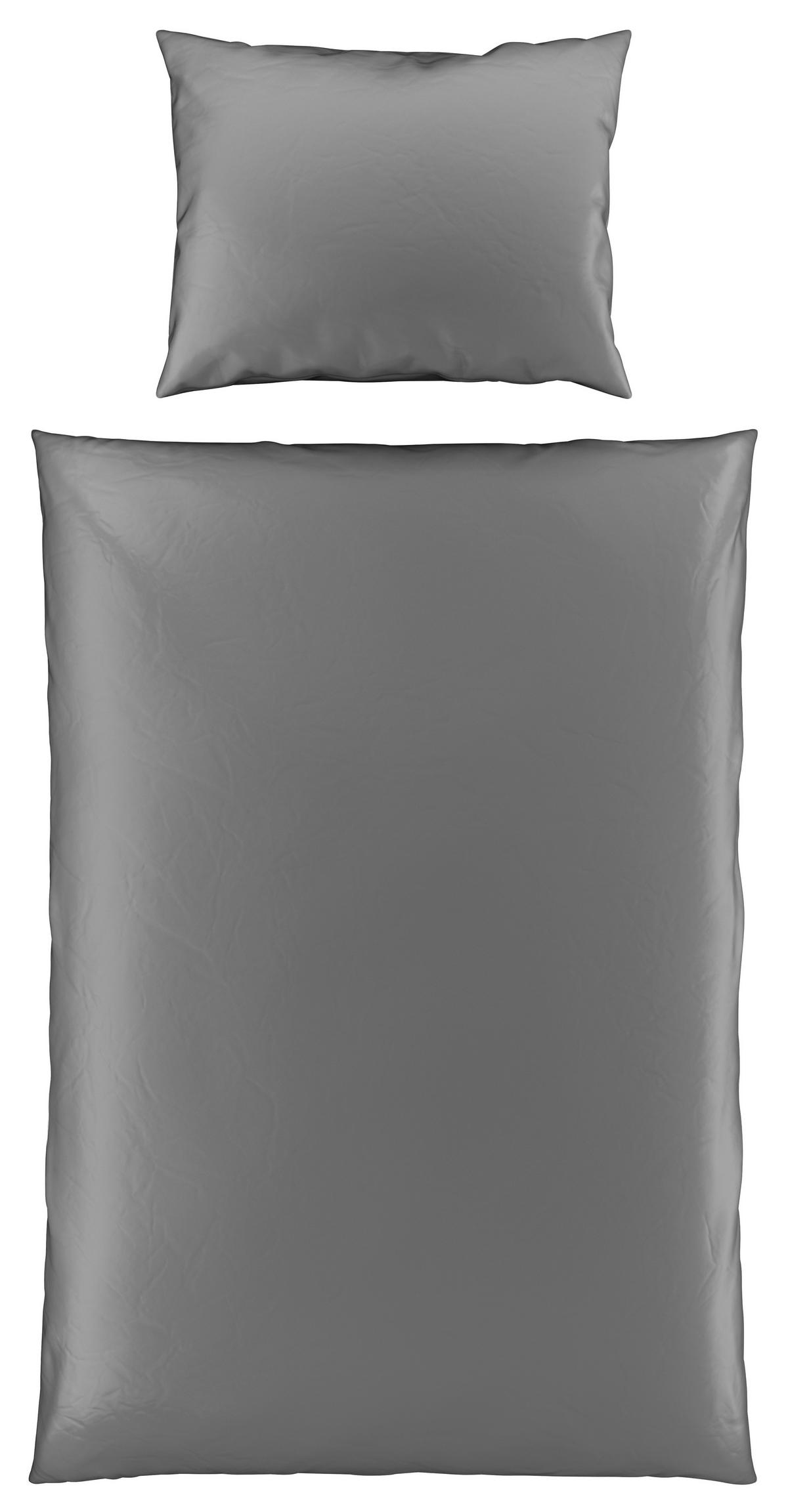 Bettwäsche Victoria XL Anthrazit ca. 140x220cm - Anthrazit, MODERN, Textil (140/220cm) - Mömax