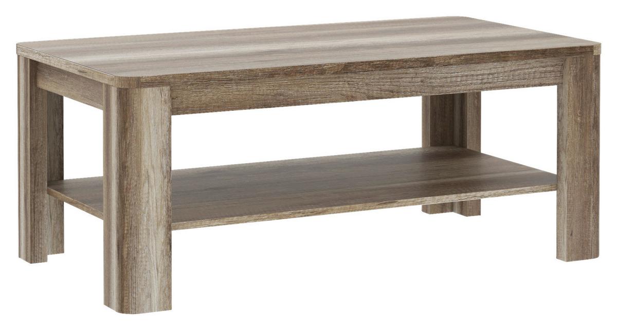 Măsuță pentru canapea Tiziano - culoare lemn stejar, Modern, plastic/material pe bază de lemn (110/45/60cm) - Modern Living