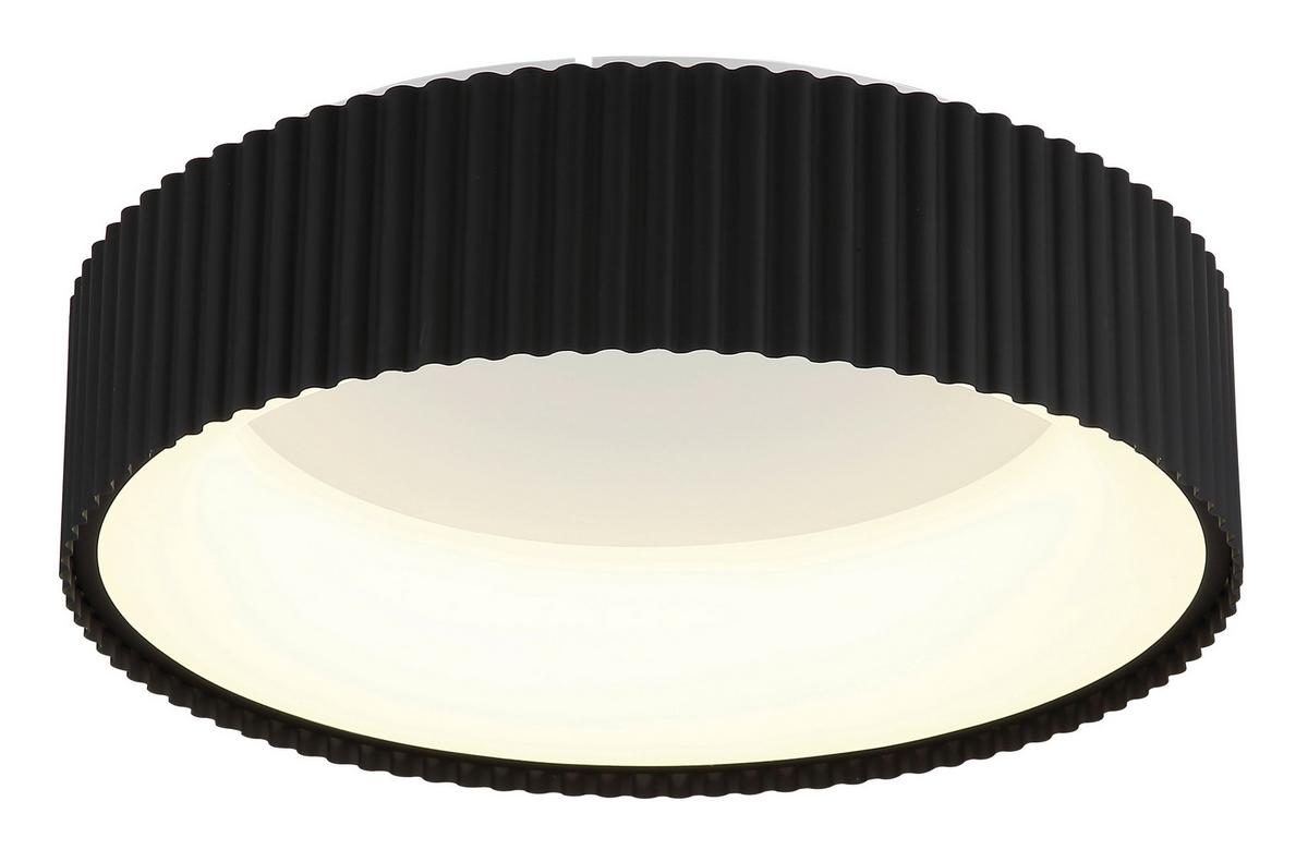 LED-DECKENLEUCHTE 15924DS KEMP - Weiss/Schwarz, Basics, Kunststoff/Metall (46/13cm) - Globo