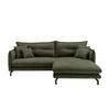 Ecksofa Lava ca. 255x180 cm Olivgrün - Schwarz/Olivgrün, Design, Textil/Metall (255/180cm) - Livetastic