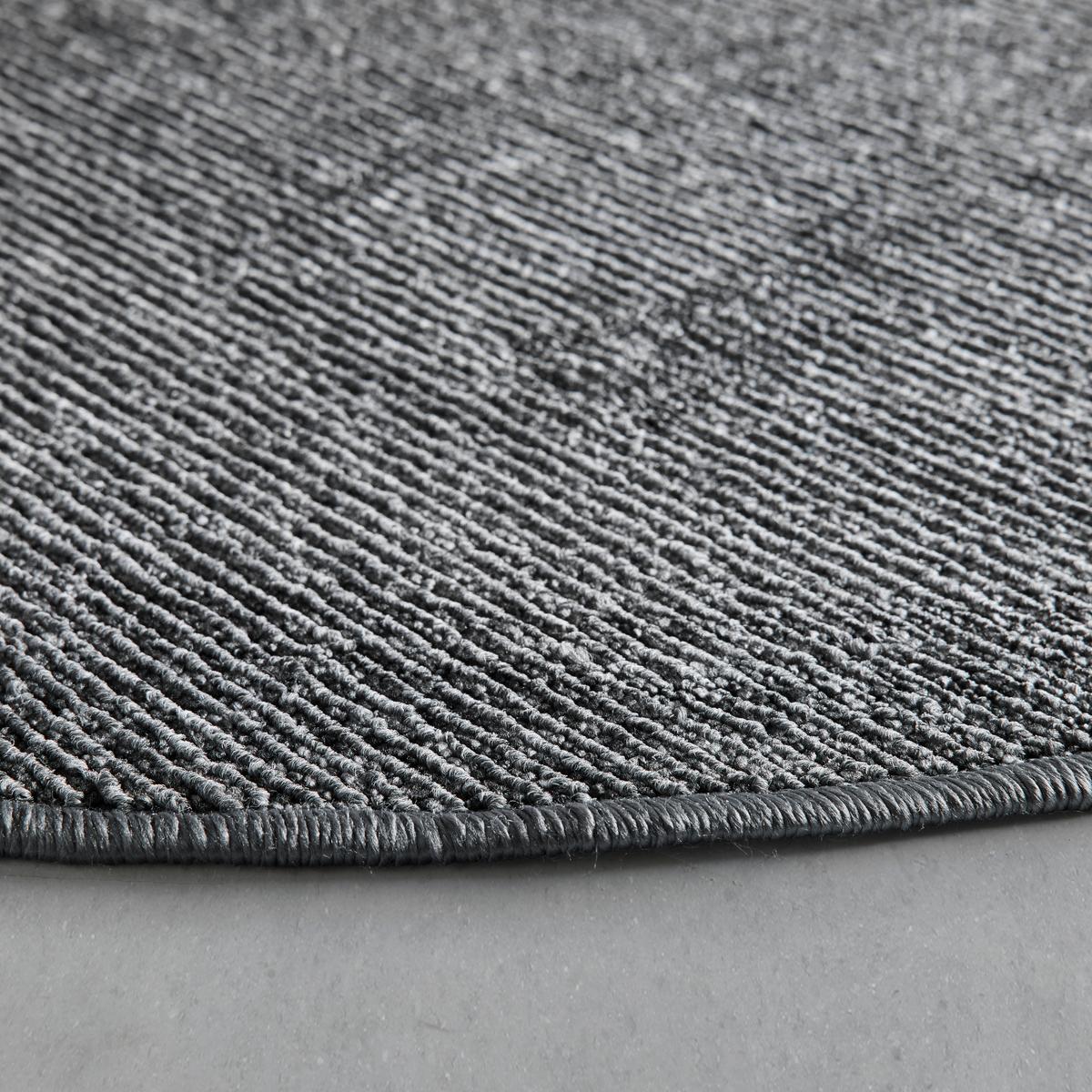 Flachwebeteppich Alex 1 in Anthrazit Ø ca. 80cm - Anthrazit, KONVENTIONELL, Textil (80cm) - Modern Living