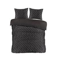 Bettwäsche Noir XXL Schwarz/Grau ca. 200x200cm - Dunkelgrau/Schwarz, Textil (200/200cm) - Mömax