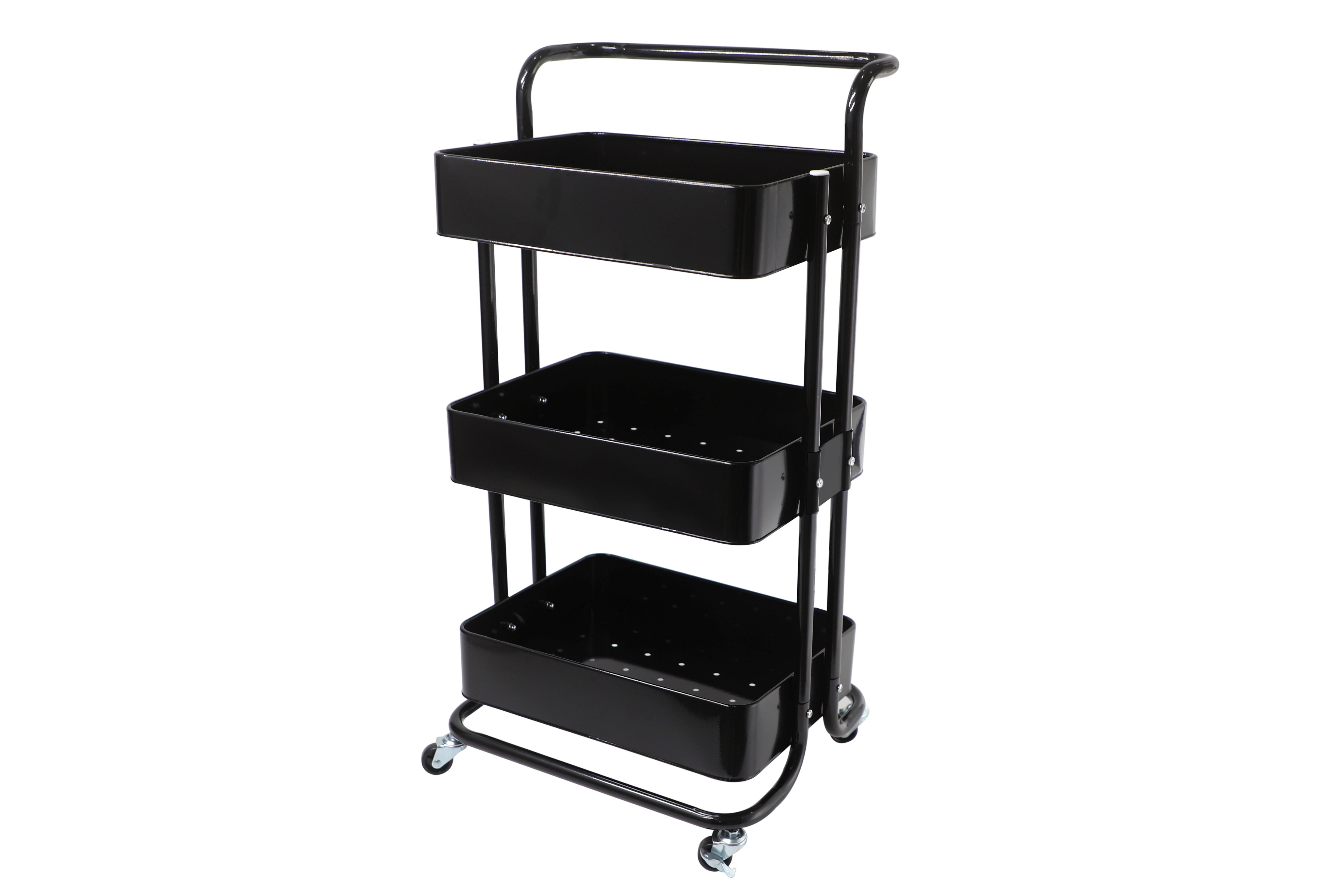 Servirni Voziček Danao, Črna - črna, Basics, kovina (43/32/86cm) - Echtwerk