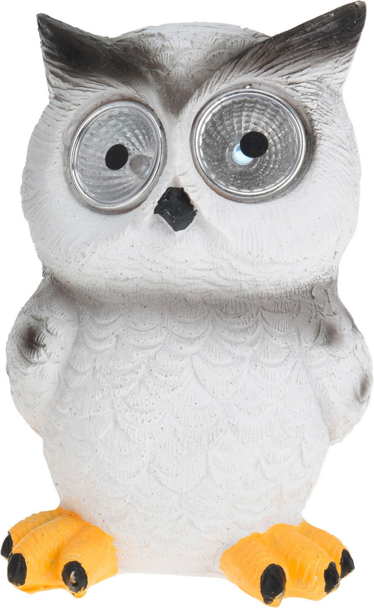 Szolárlámpa Bagoly - műanyag (9/9/12cm)