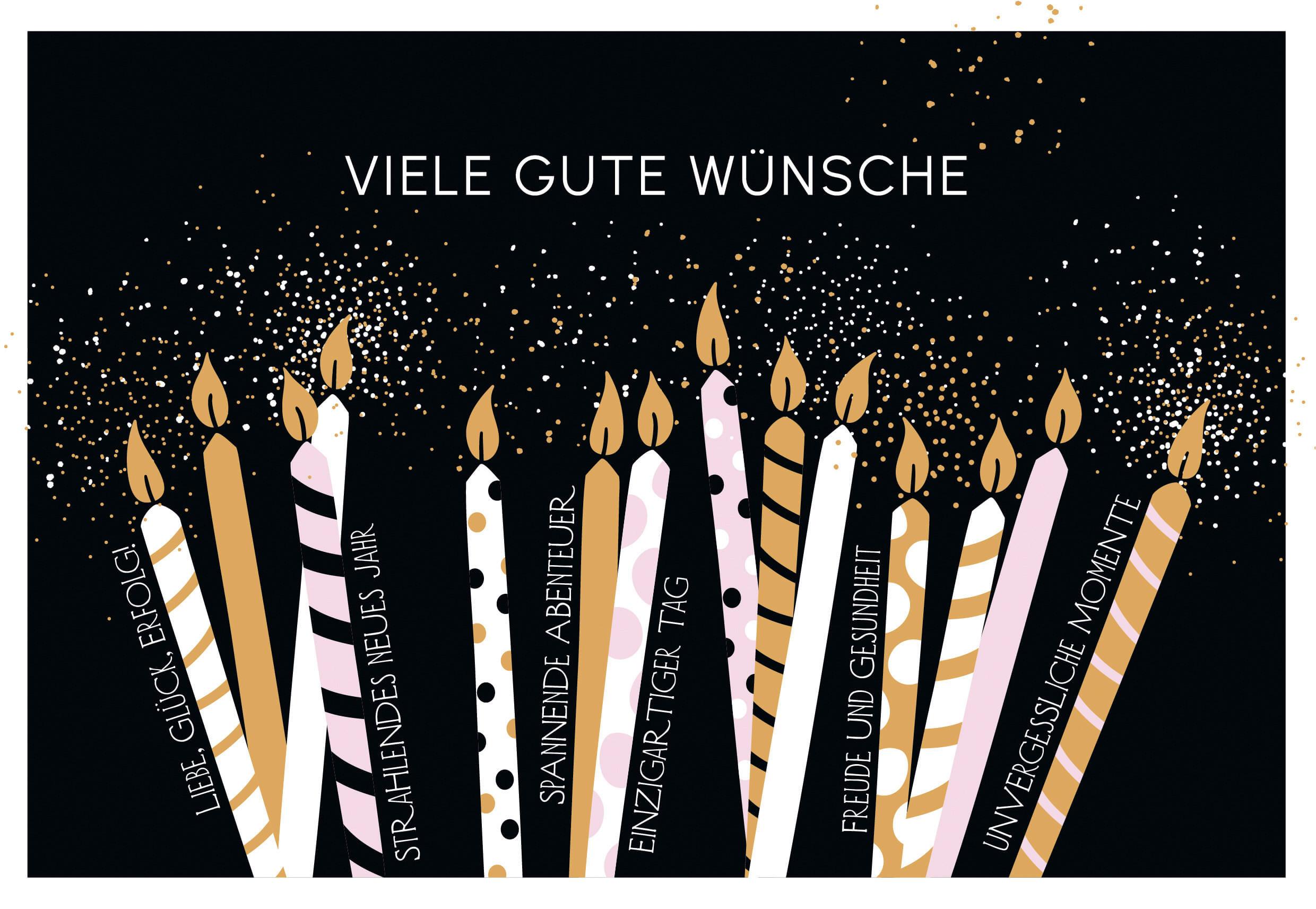 Postkarte Edelschwarz Multicolor - Basics, Papier (17,5/12cm)