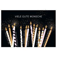 Postkarte Edelschwarz Multicolor - Basics, Papier (17,5/12cm)