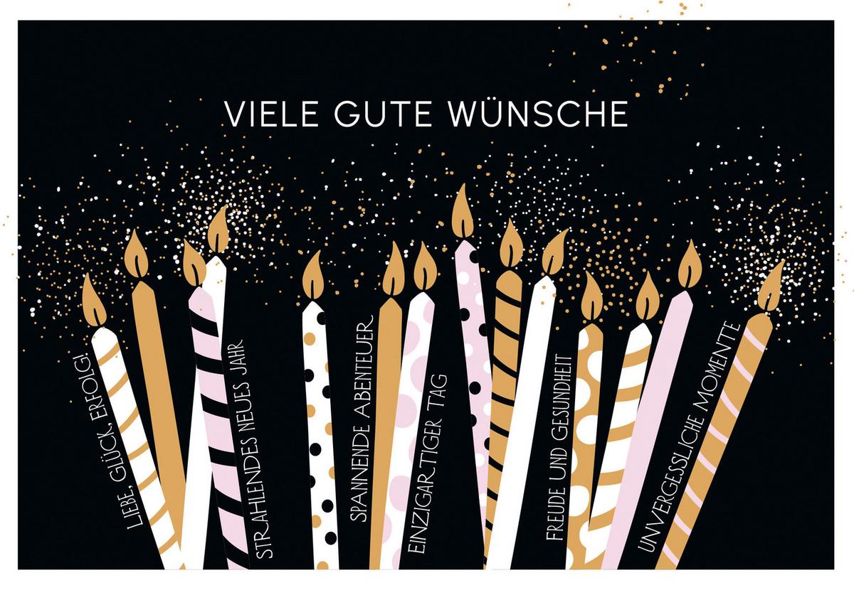 Postkarte Edelschwarz Multicolor - Basics, Papier (17,5/12cm)