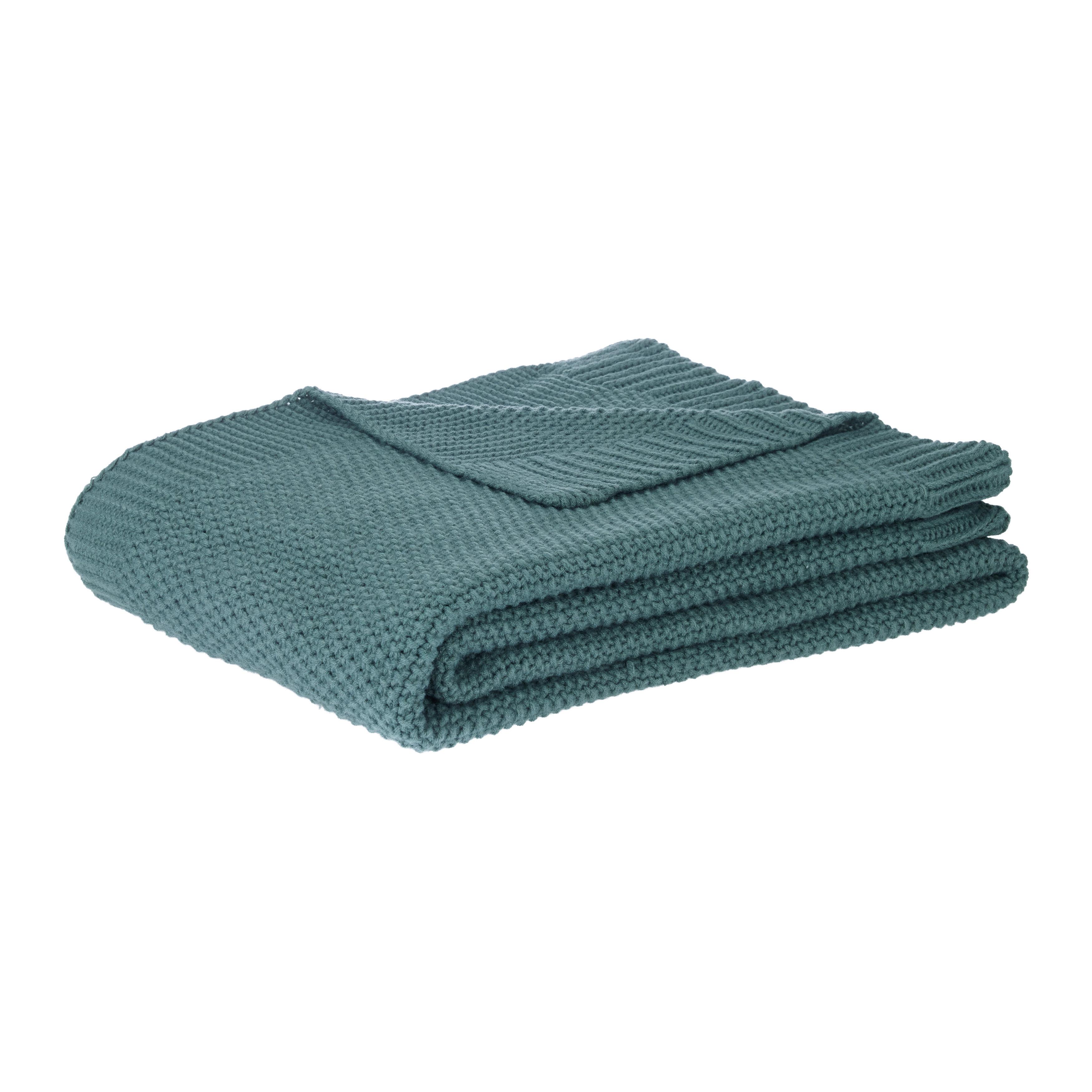 Decke Olli Mintgrün ca. 130x170cm - Mintgrün, MODERN, Textil (130/170cm) - Modern Living