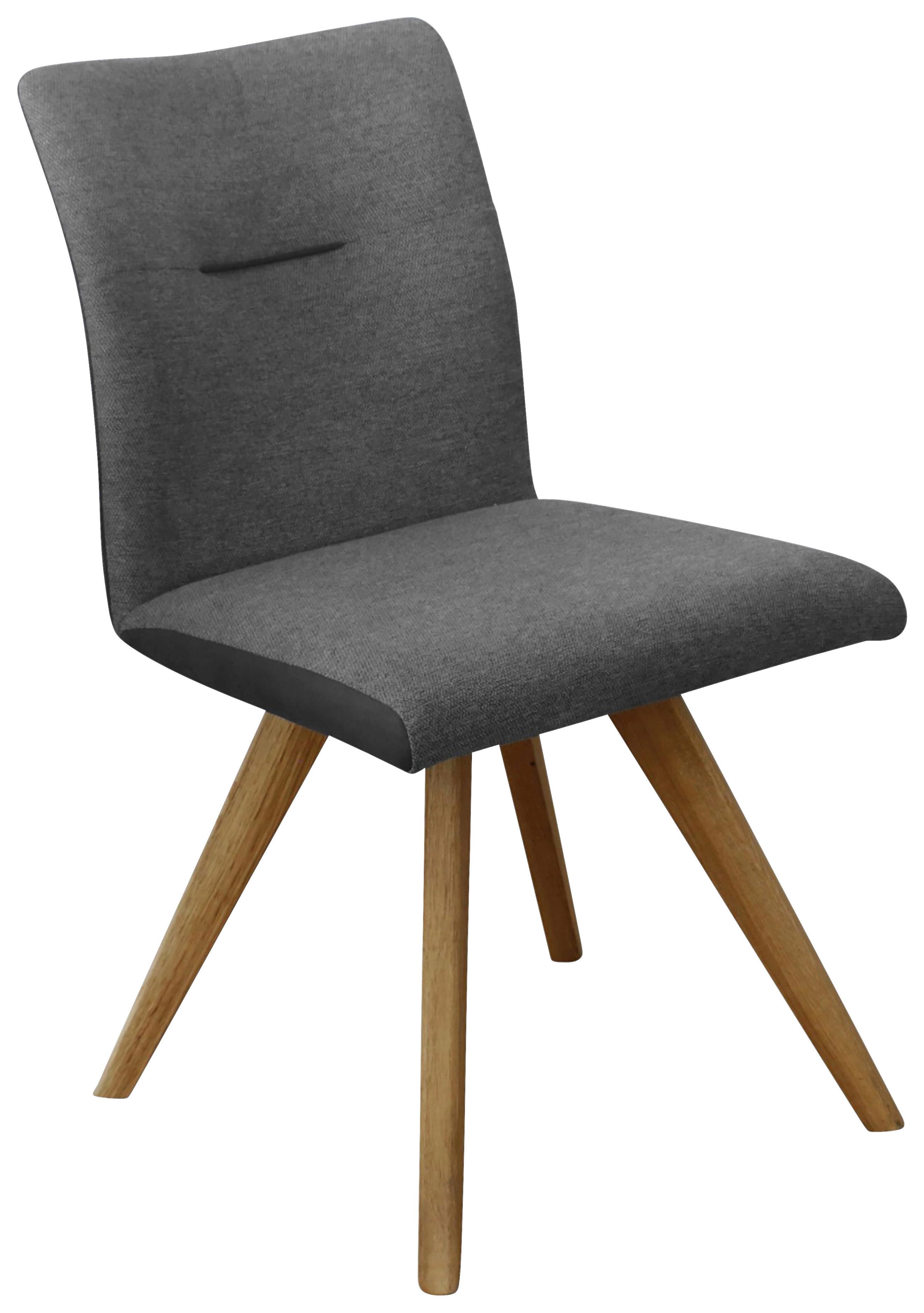 KRZESŁO ROM - kolor dębowy/czarny, Konventionell, drewno/tkanina (51,5/87,5/63cm) - Linea Natura