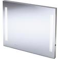 Spiegelelement ca. 80x68x5cm inkl. Led-uhr - MODERN, Glas/Metall (80/68/5cm) - premium living
