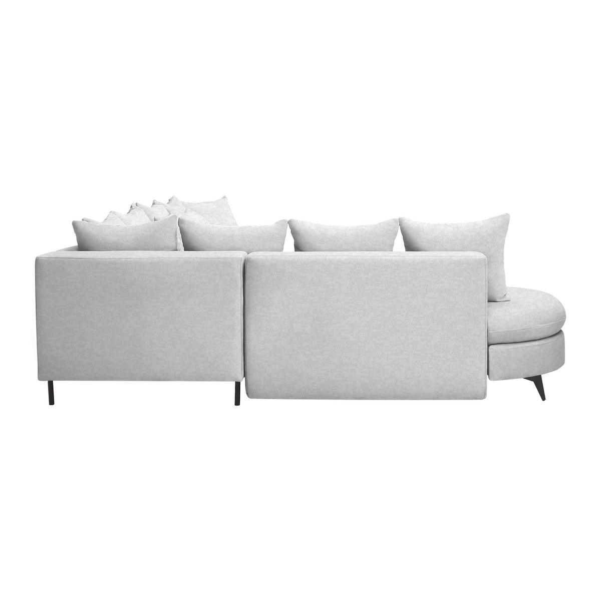 Ecksofa Axel Silberfarben - Silberfarben/Schwarz, MODERN, Textil/Metall (250/87/291cm) - Mömax