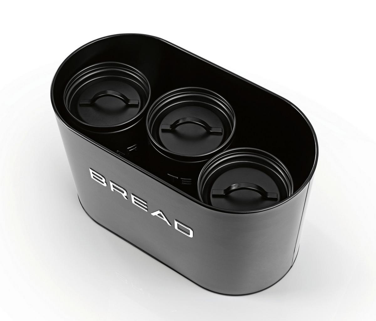 ZESTAW POJEMNIKÓW KUCHENNYCH 14643 - czarny, Basics, metal (23/18/34cm) - GOURMETMAXX