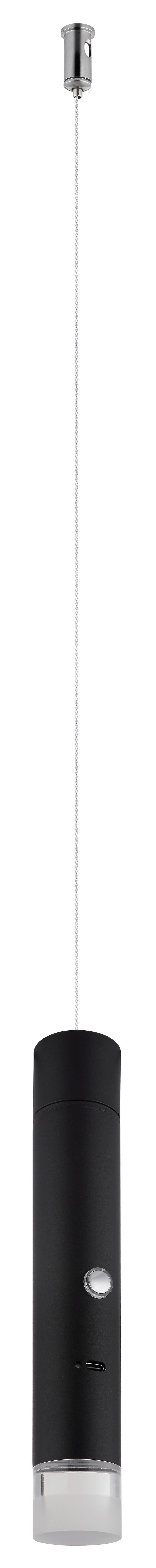 LAMPA WISZĄCA LED 16060 PELO - przejrzysty/czarny, Design, tworzywo sztuczne/metal (38/120cm) - Globo