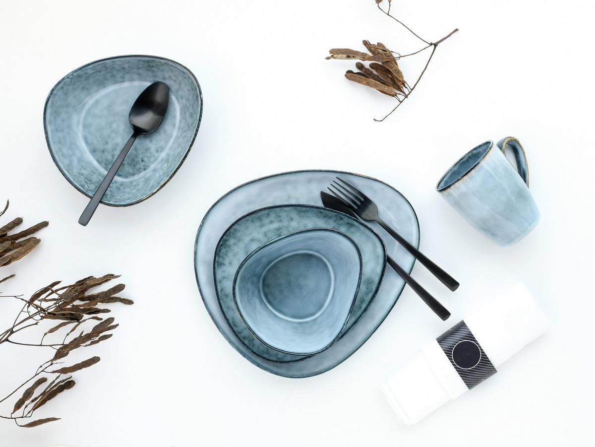 Kombiservice Cloudy in Grau, 10-teilig - Grau, Trend, Keramik (34/29,5/36cm) - Creatable