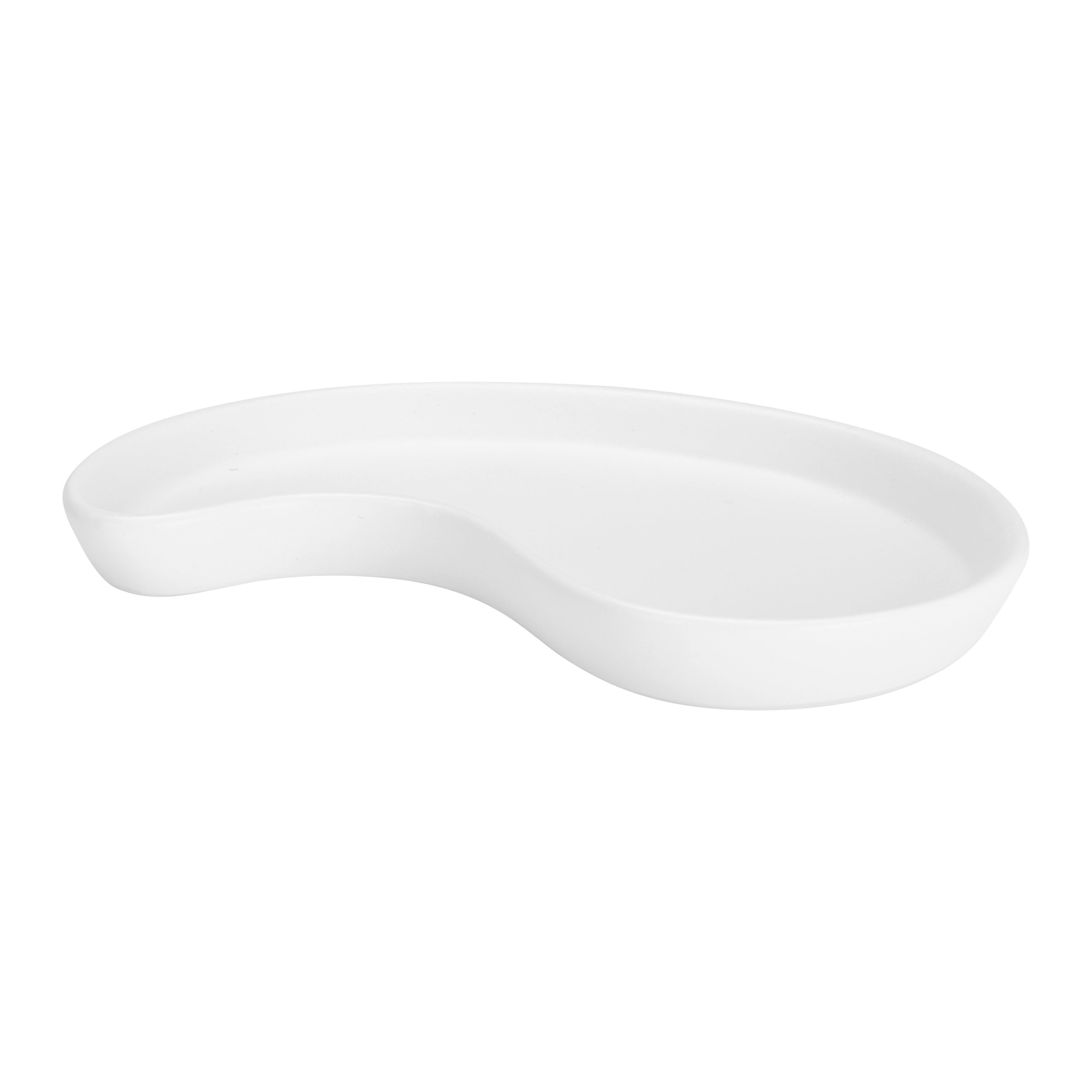 Dekotablett Leila Weiß - Weiß, KONVENTIONELL, Keramik (17/3/10.5cm) - Modern Living