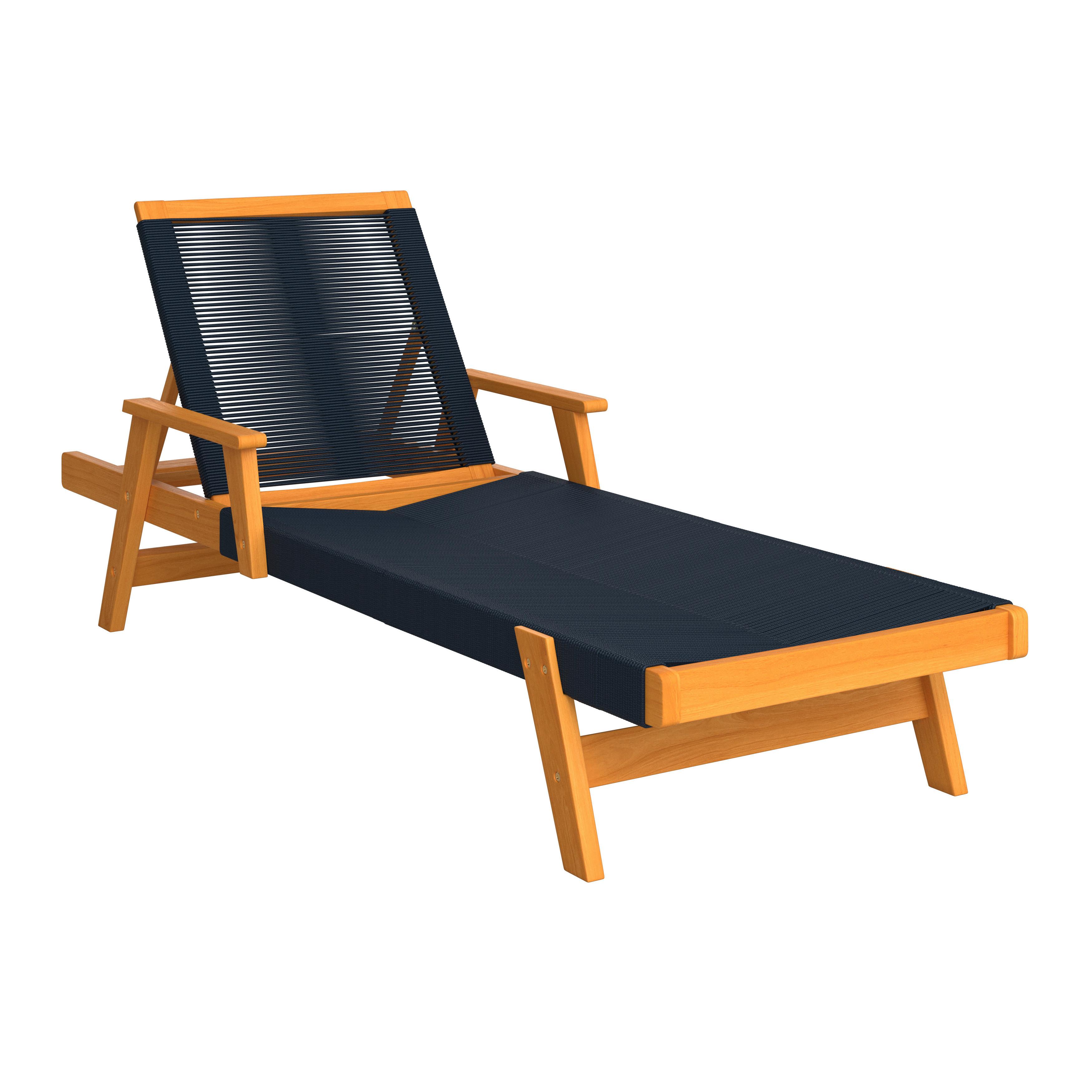 SOLSÄNG ENRICA - svart/akaciefärgad, Modern, trä/plast (200/73/79cm) - Bessagi Garden