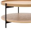SOFFBORD PLATE - svart/naturfärgad, Modern, metall/trämaterial (80/40/80cm) - Mömax
