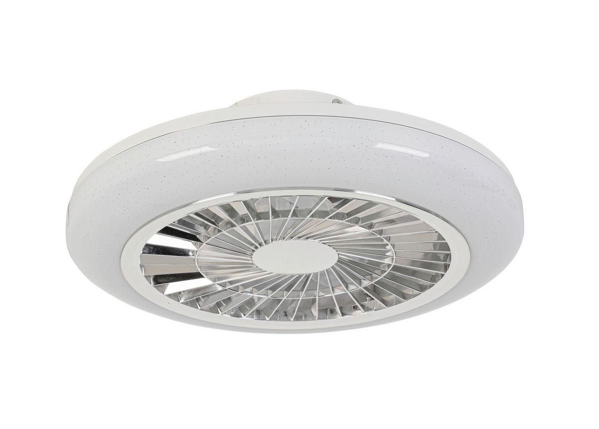 WENTYLATOR SUFITOWY ANGELA - biały/przezroczysty, Trend, tworzywo sztuczne (45/16cm) - Novel