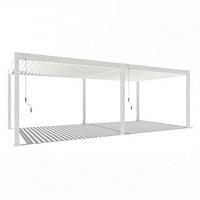 Pergola Superior, Bela, 3,6x7,2m - bela/visoki sijaj, Basics, kovina (360/255/720cm) - Gardenson