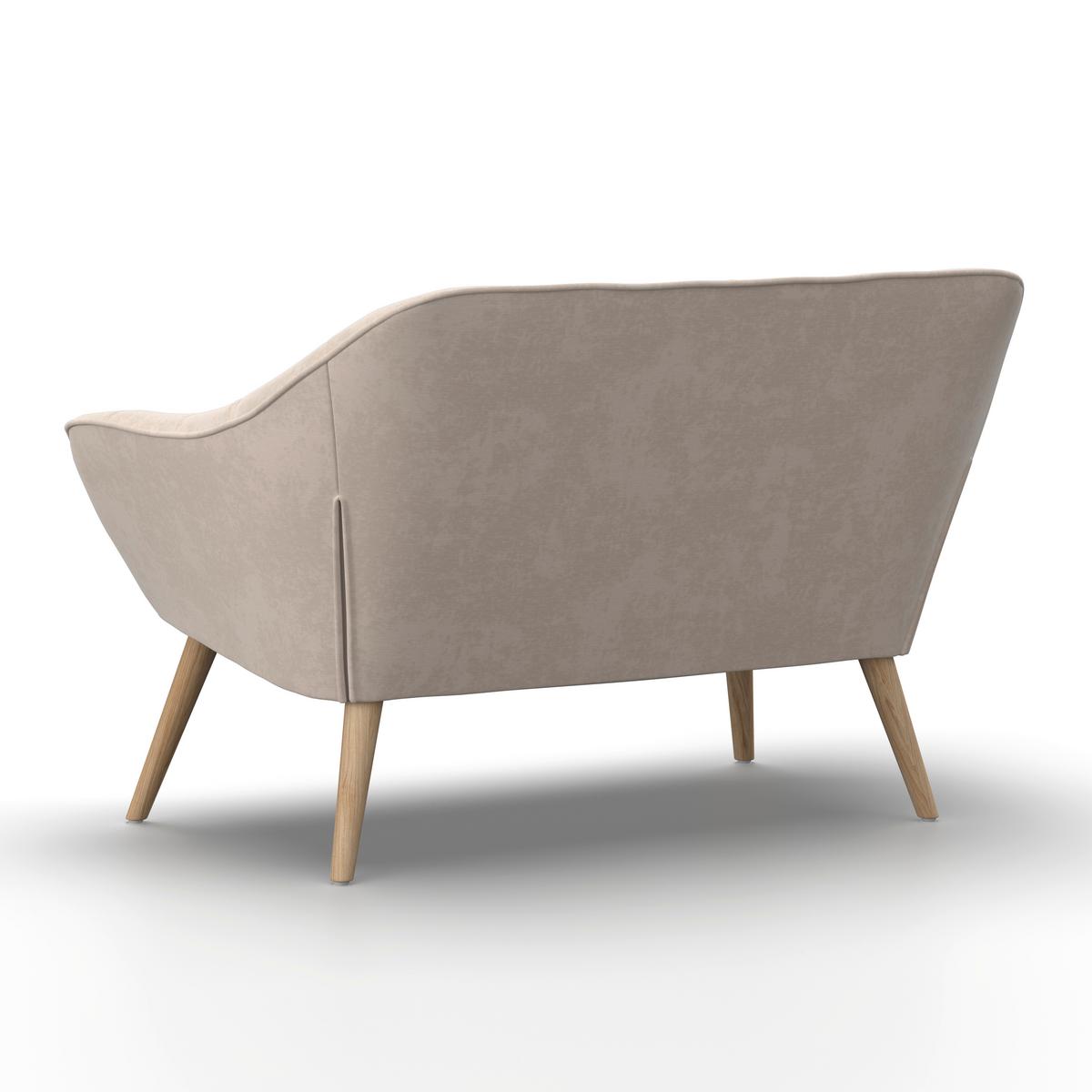 Dvosjed Monique - prirodne boje/bež, Moderno, drvo/metal (126/74/76cm) - Bessagi Home
