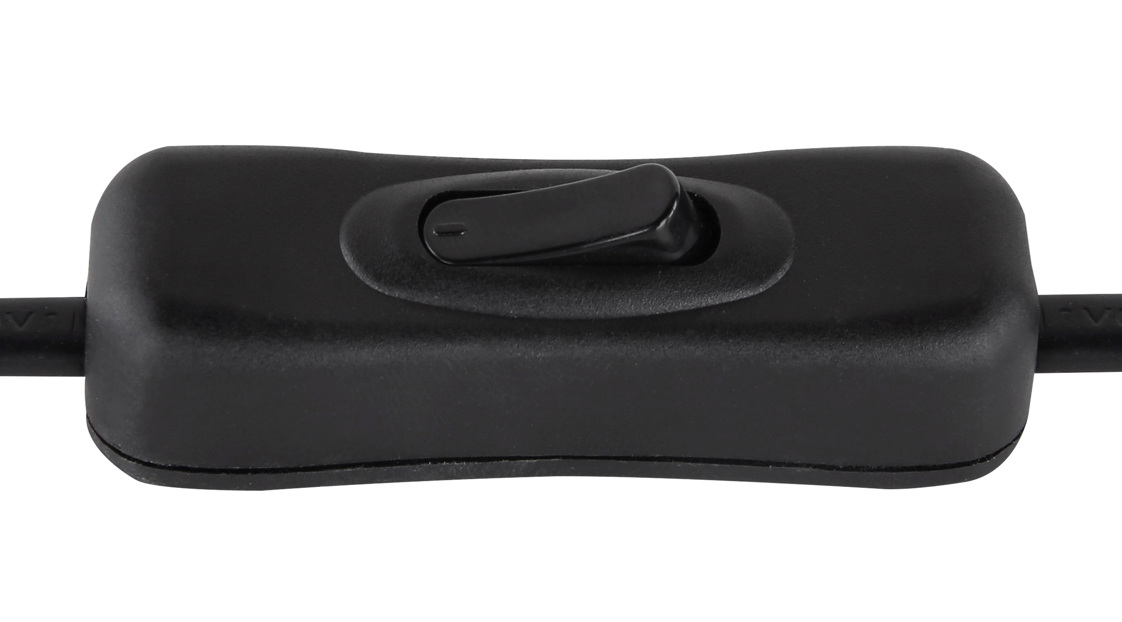 Tischleuchte Marion Schwarz/Nickel max. 60 Watt - Schwarz/Nickelfarben, Basics, Holz/Textil (15/30,5cm) - Globo