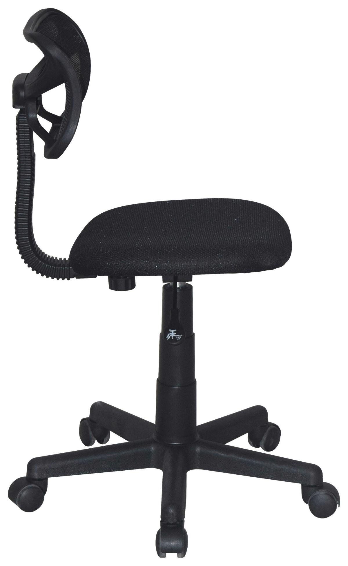 Vrtljivi Stol Tom 2, Črna - črna, Moderno, umetna masa/tekstil (54/72-82/53cm)