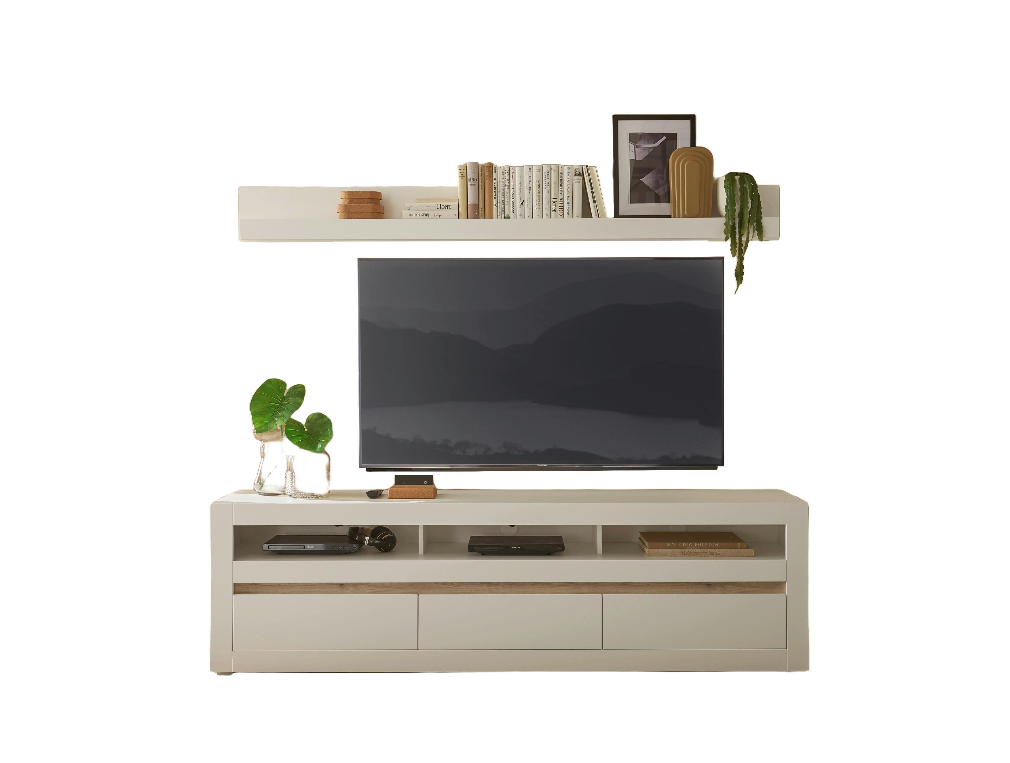 WOHNWAND CHESTER - Eichefarben/Silberfarben, Design, Holzwerkstoff/Kunststoff (217/170/42cm) - MID.YOU