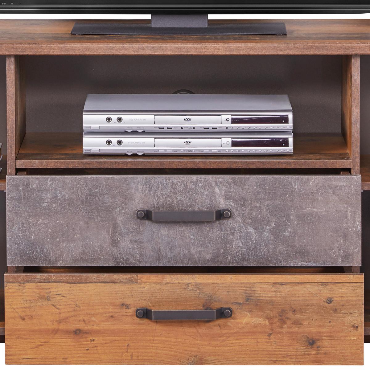 Tv Komoda Ontario - boje hrasta/tamno siva, Trend, drvni materijal/plastika (176/67,7/41,5cm) - Modern Living