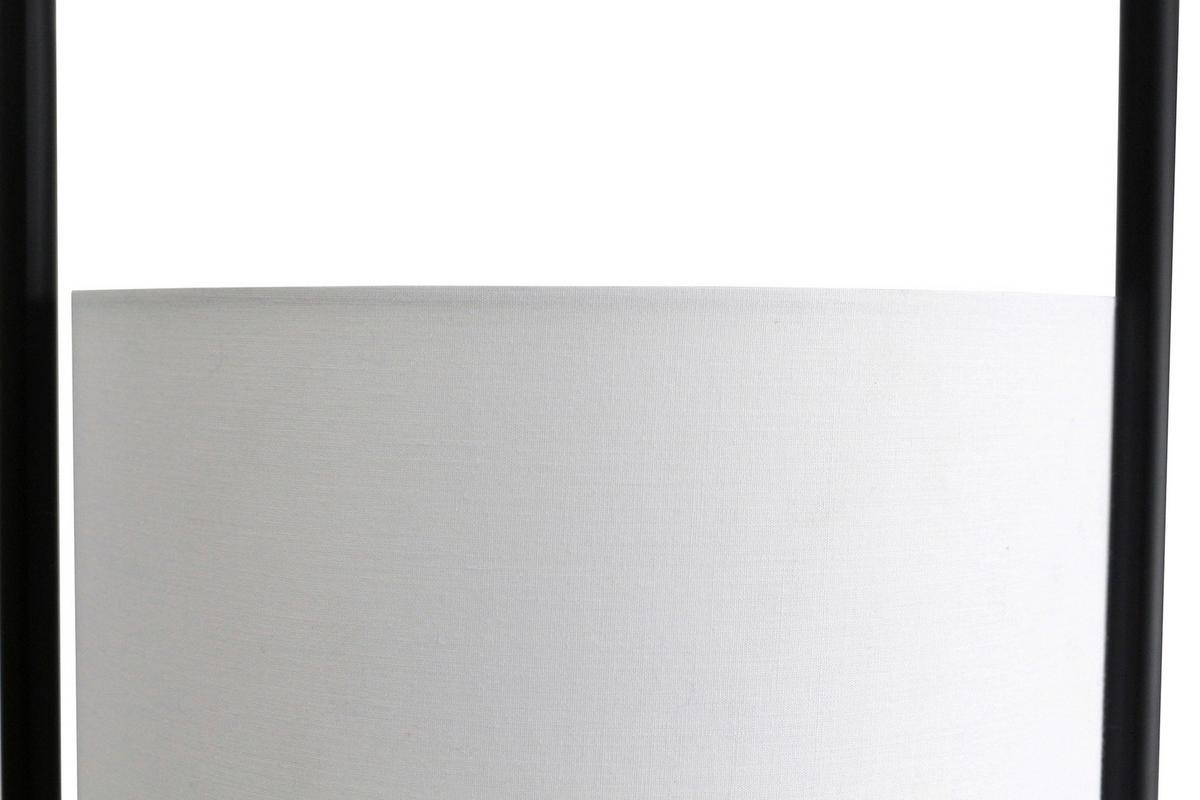 Stoječa Svetilka Acacia - črna/bela, Design, kovina/tekstil (40/153/40cm) - P & B