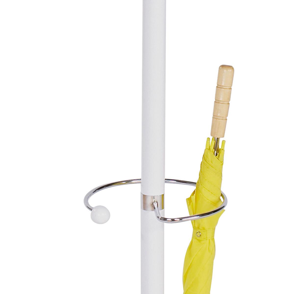 Cuier pom Mecki - alb, Modern, metal (38/176cm) - Based