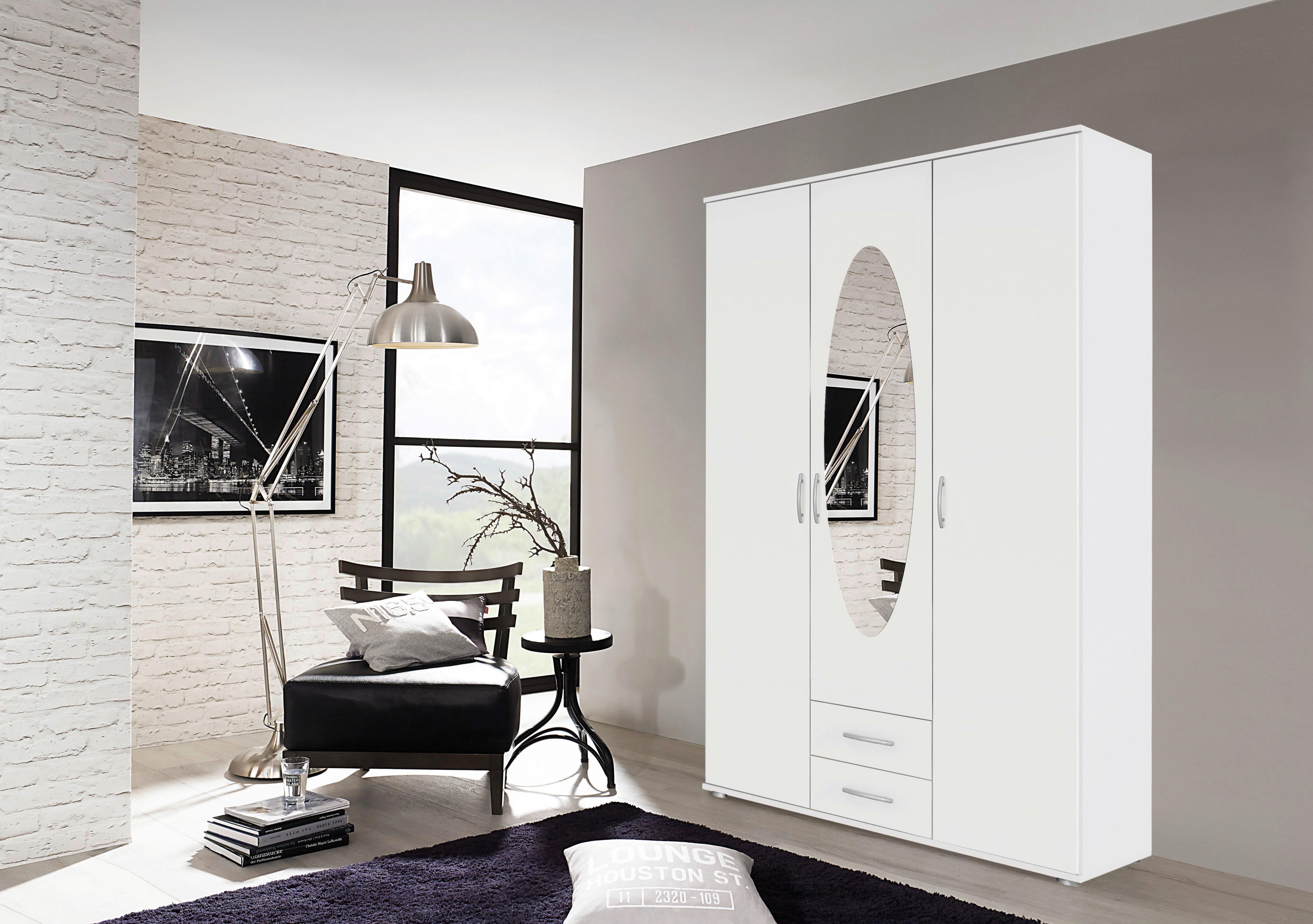 Ormar Za Odjeću Paul - bijela/boje aluminija, Konvencionalno, drvni materijal/plastika (127/188/52cm) - Modern Living