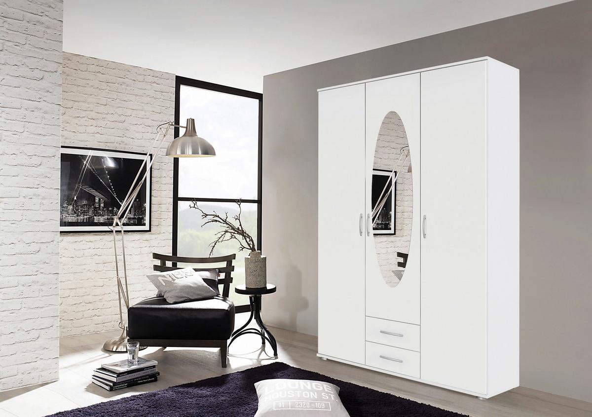 Ormar Za Odjeću Paul - bijela/boje aluminija, Konvencionalno, drvni materijal/plastika (127/188/52cm) - Modern Living