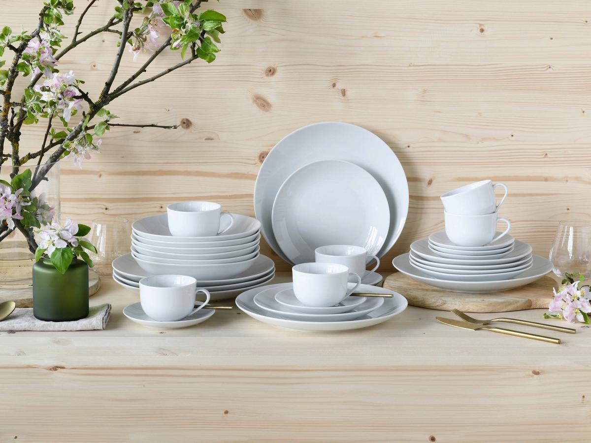 Kombinirani Servis Luna, 30-Delni - bela, Basics, keramika - Creatable