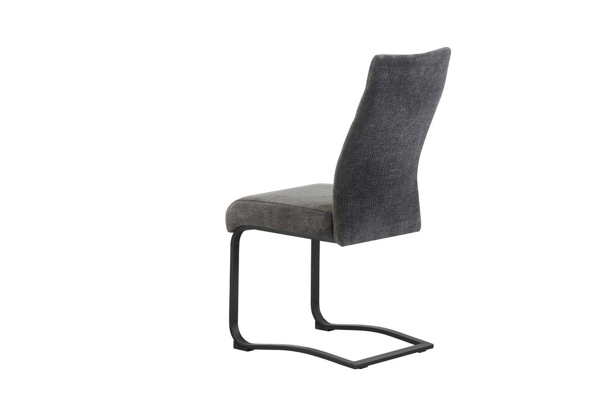 SCHWINGSTUHL-SET LENI - Anthrazit/Schwarz, Modern, Textil/Metall (43/98/59cm) - MID.YOU