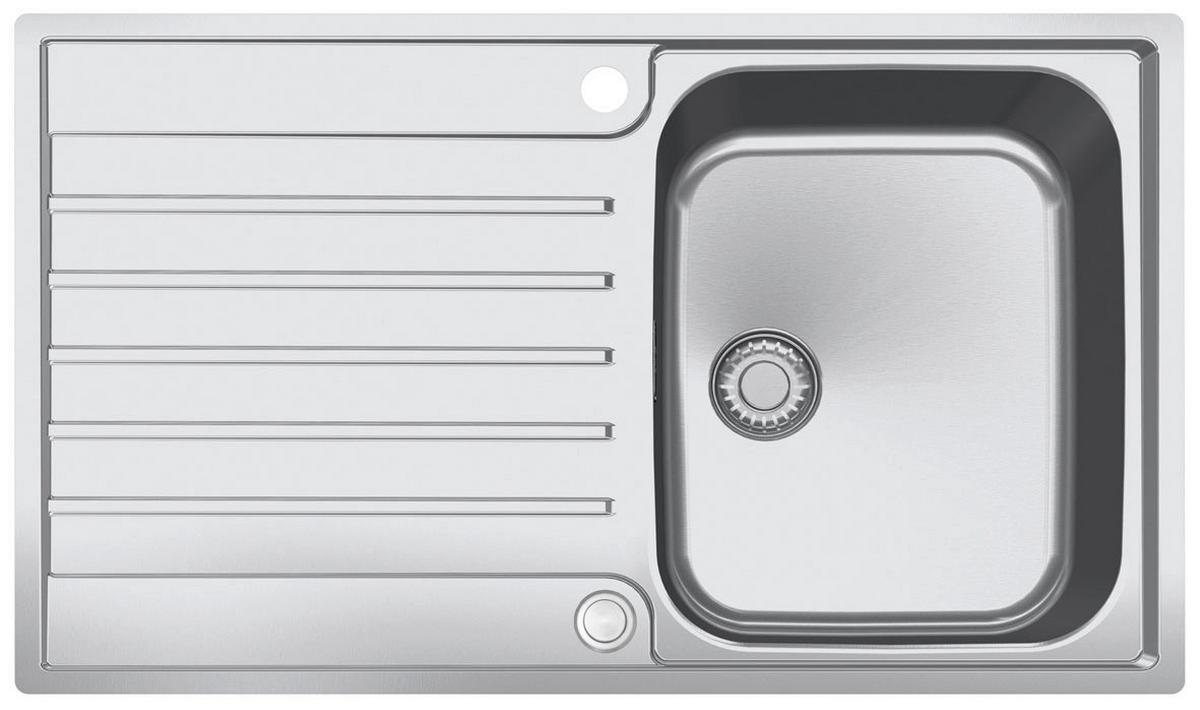 Spüle Argos Typ:1270380403 Edelstahl - Edelstahlfarben (86/51cm) - Franke