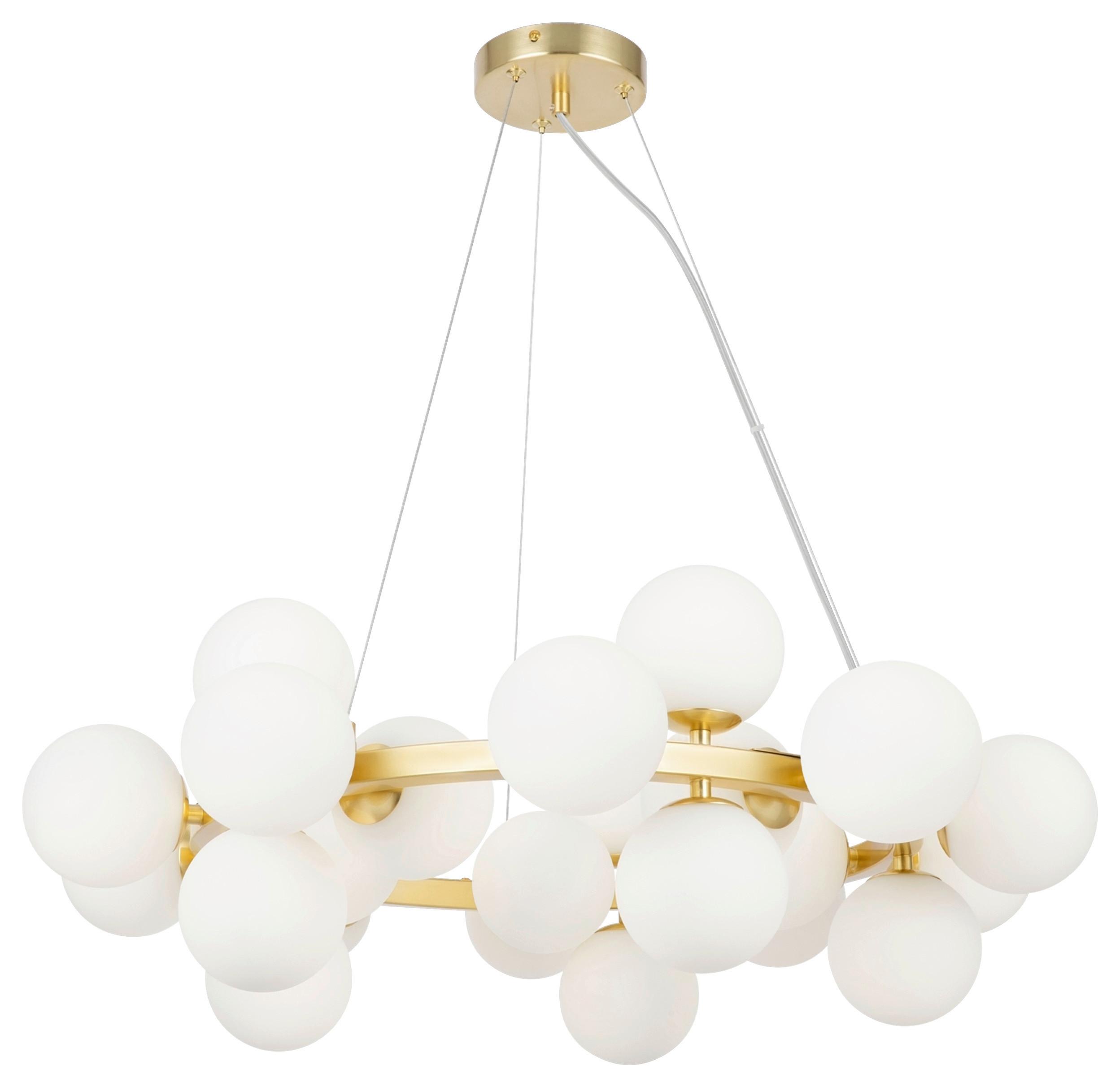 PENDELLEUCHTE DALLAS - Goldfarben, Basics, Glas/Metall (23,8/135,4/69cm) - MAYTONI