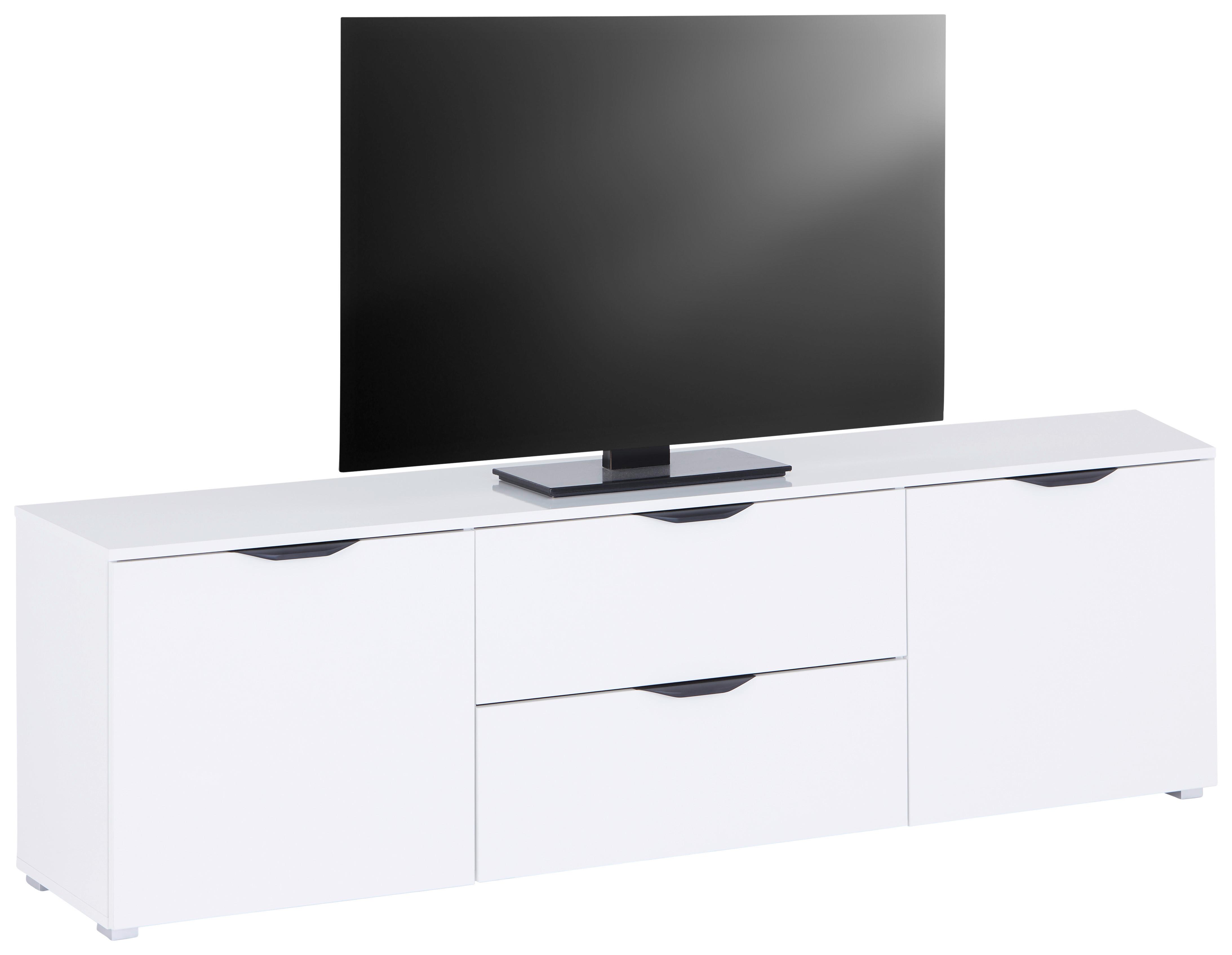 Măsuță TV MX 196 - alb/alb lucios intens, Modern, material pe bază de lemn (180/55/40cm) - Modern Living