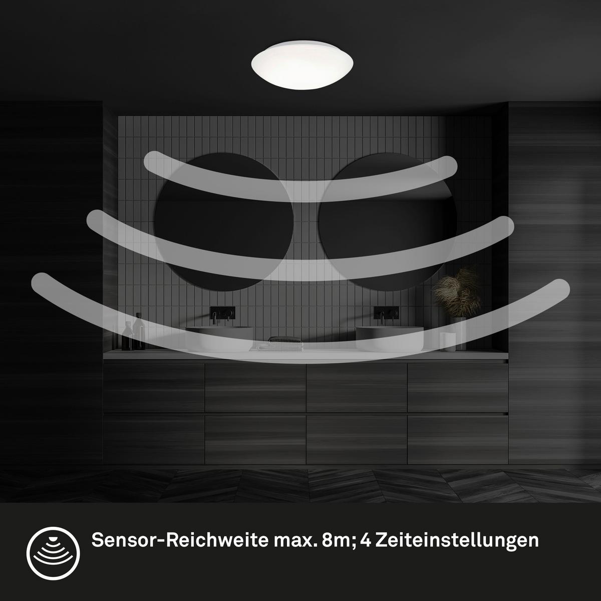 LAMPA SUFITOWA LED 3362016 ELIPSO - biały, Konventionell, tworzywo sztuczne/metal (27,8/6,5cm)